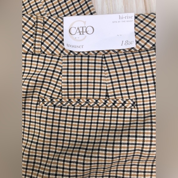 NWT Cato Plaid Hi-Rise Wide Leg Trouser - Picture 9 of 9